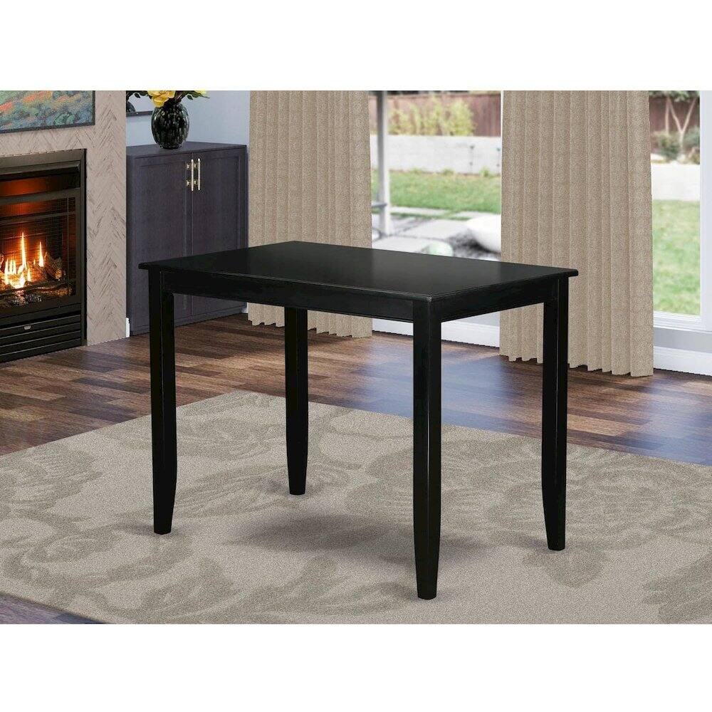 Left. East West Furniture - East West Furniture BUT-BLK-T Buckland Rectangle Counter Height Table for Small Spaces, 30x48 Inch, Black - Black.