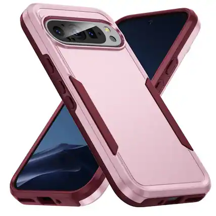 Front. Entronix - Entronix Dual-Layer Soft-Touch Case for Google Pixel 9/9 Pro - Ultimate Protection - Pink.