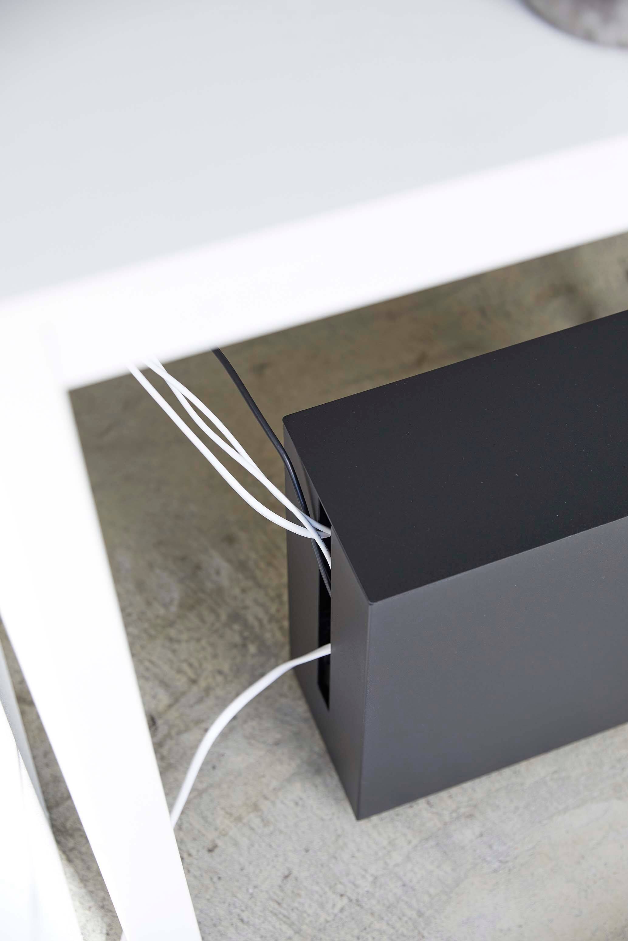 Alt View 1. Yamazaki Home - Rolling Cable Management Box - Steel.