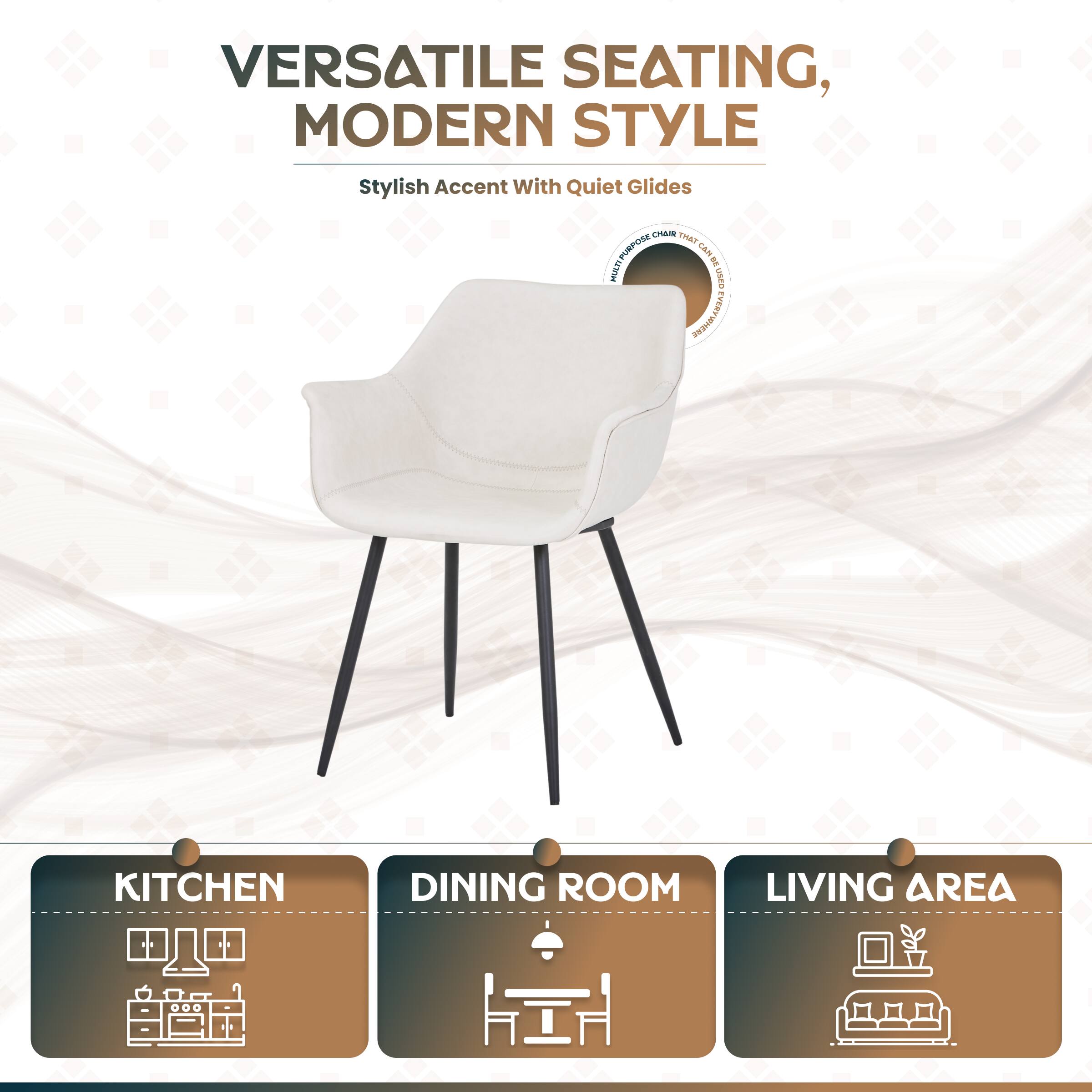 VERSATILE SEATING, MODERN STYLE  
Stylish Accent with Quiet Glides  

CHAIN THA! PURPOSE  

E MUNTI I VRYIHERE  
VERY KITCHEN DINING ROOM LIVING AREA
