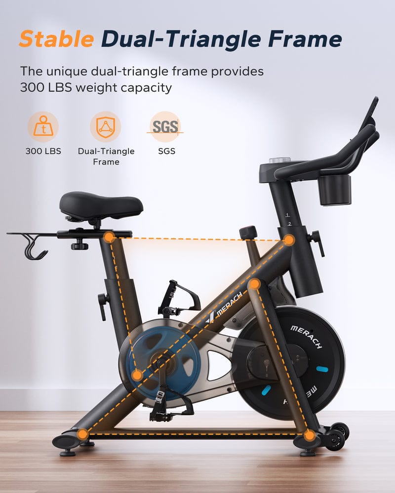 MERACH S26 Pro Exercise Magnetic Stationary Bike Low Noise