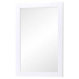 Elegant Decor - Aqua 22 In. Contemporary Mirror In - White