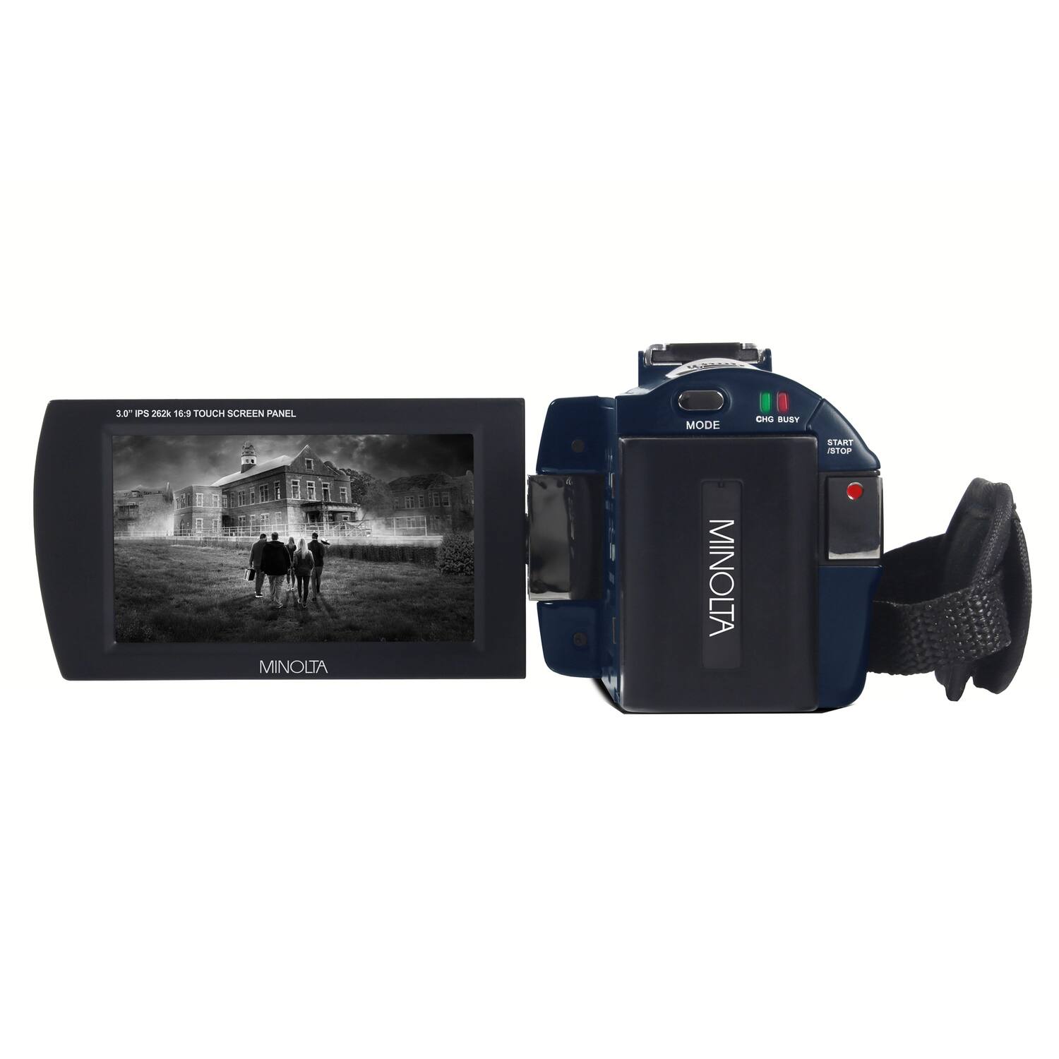 3.0" IPS 262k 16:10 TOUCH SCREEN PANEL  
MODE  
CHG BUSY  
START/STOP  
MINOLTA  
MINOLTA