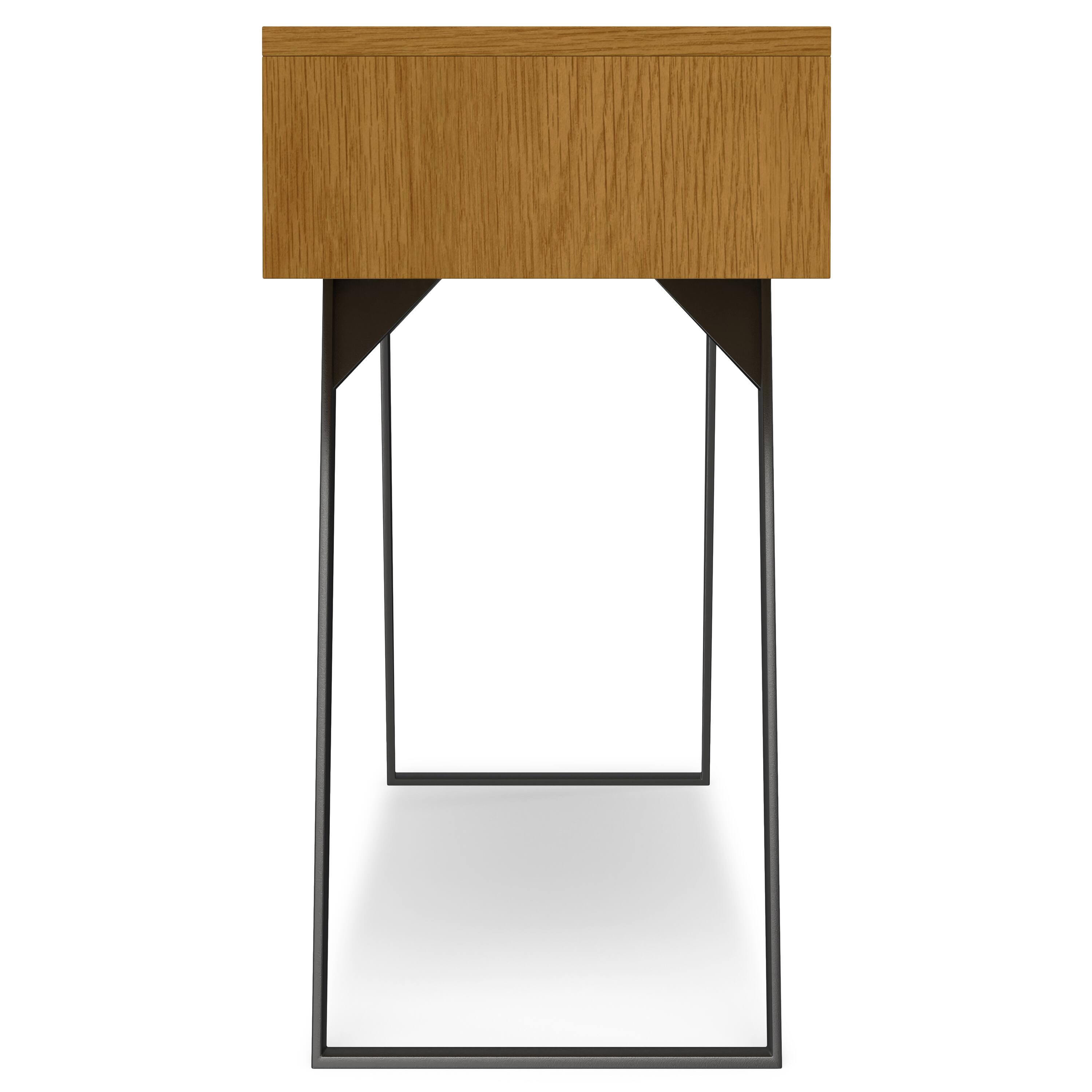 Alt View 3. Simpli Home - Simpli Home Lowry 60 inch Wide Console Sofa Table in Oak Veneer - Oak Veneer.