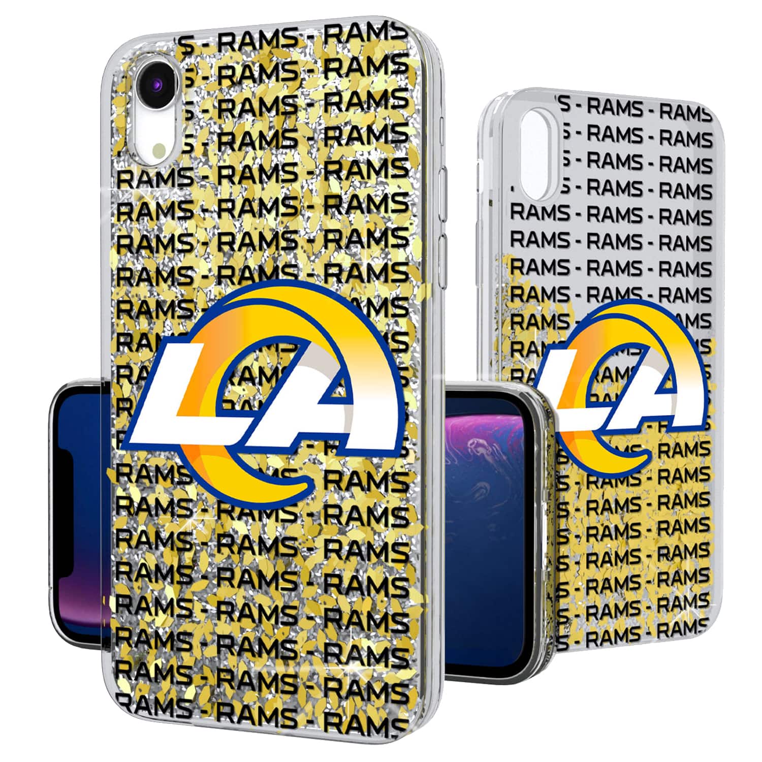 Keyscaper - NFL - Los Angeles Rams iPhone Text Backdrop Design Glitter Case - 15 - Multicolor price history on PriceWatchPro