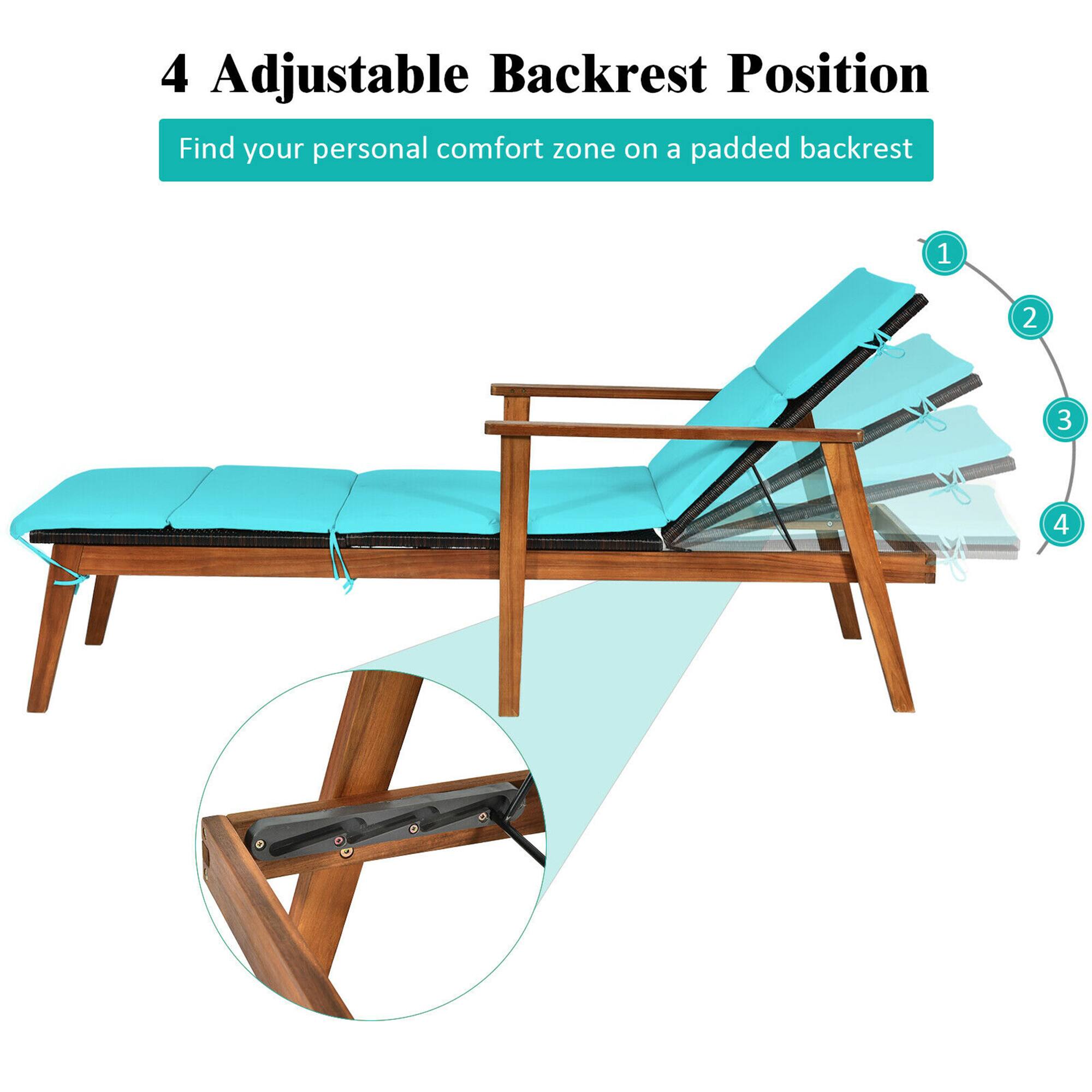 4 Adjustable Backrest Position
Find your personal comfort zone on a padded backrest
1 2 3 4