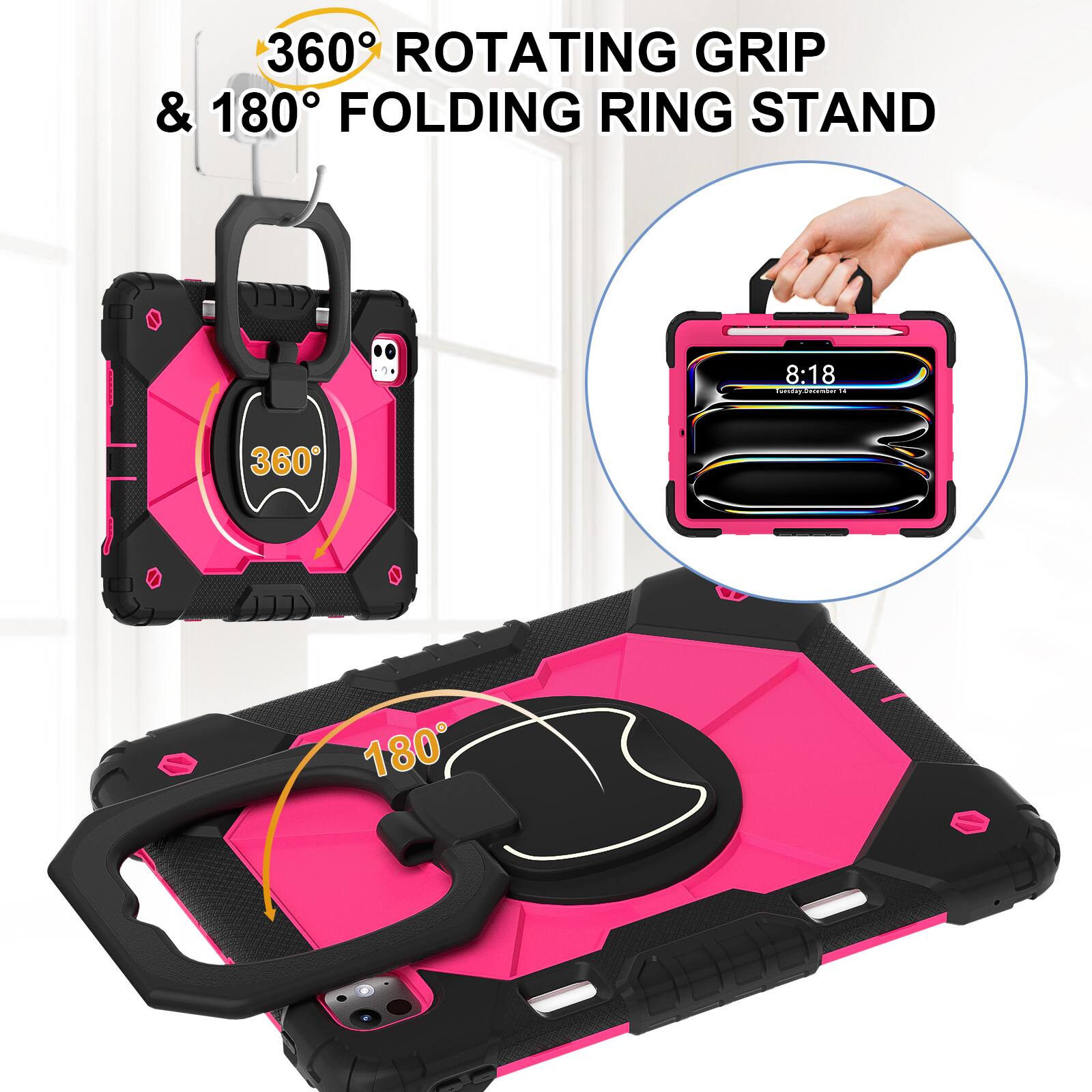 360° Rotating Grip & 180° Folding Ring Stand

8:18