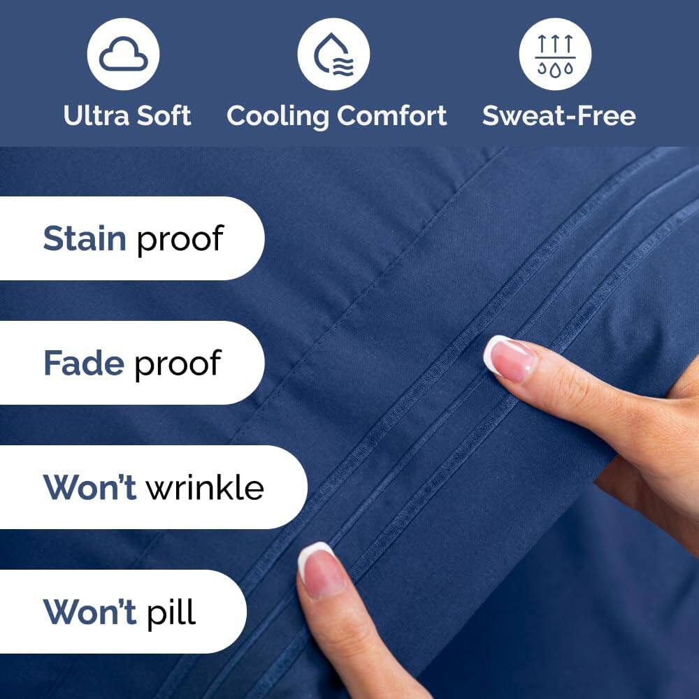 Ultra Soft  
Cooling Comfort  
Sweat-Free  

Stain proof  
Fade proof  
Won't wrinkle  
Won't pill