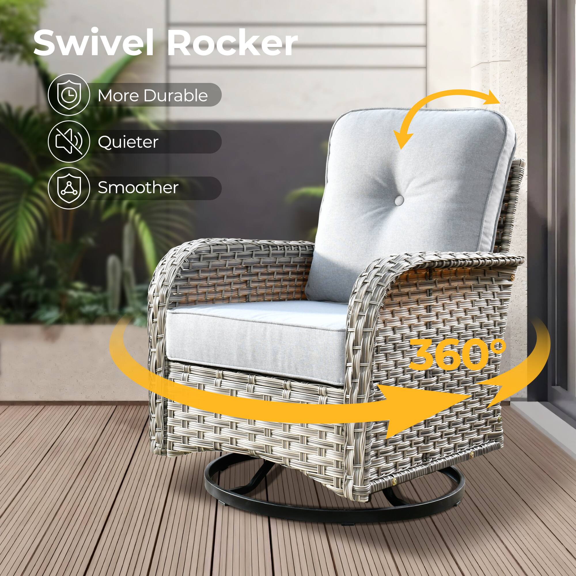 Swivel Rocker

- More Durable
- Quieter
- Smoother

360°
