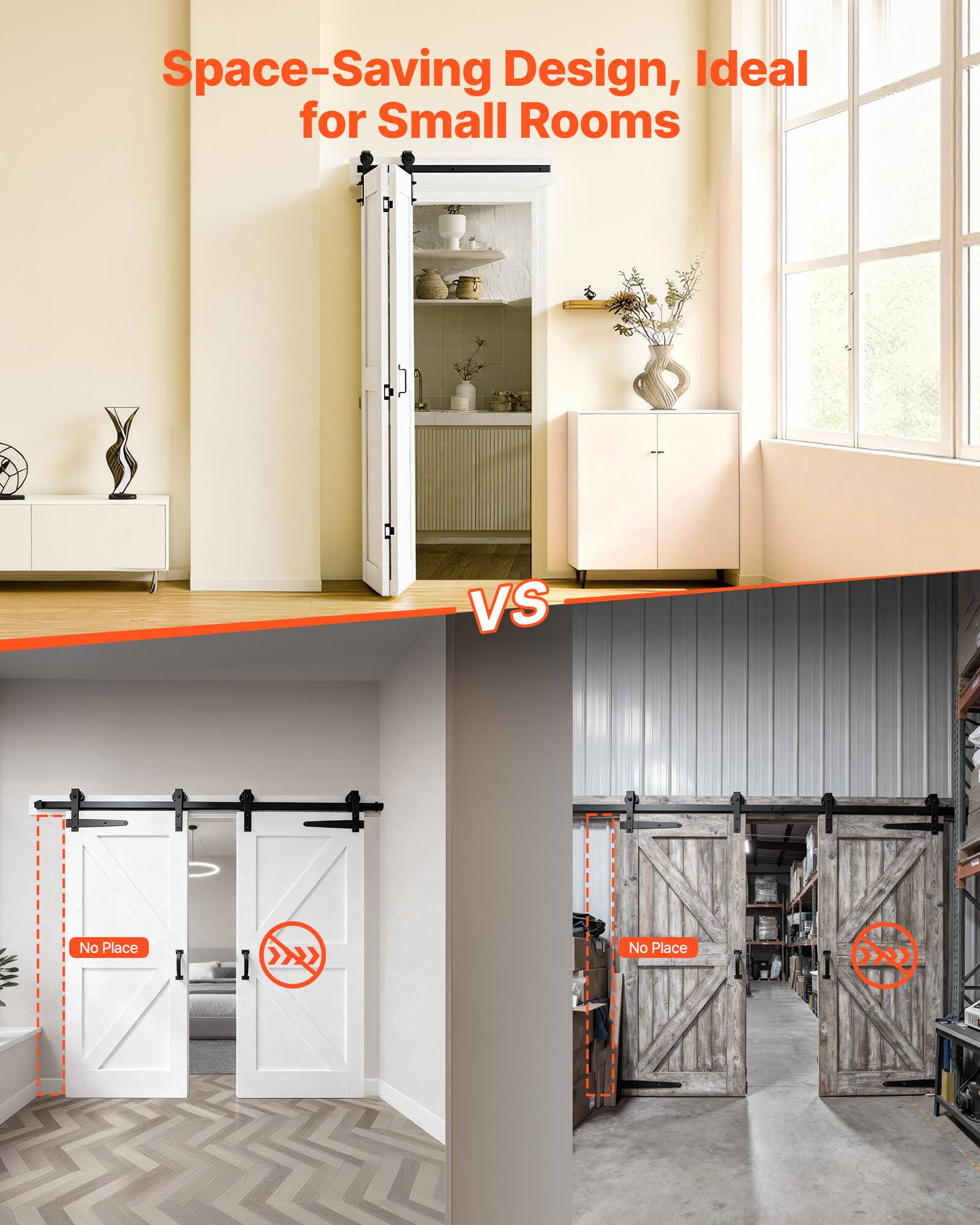 Space-Saving Design, Ideal for Small Rooms

VS

No Place

No Place