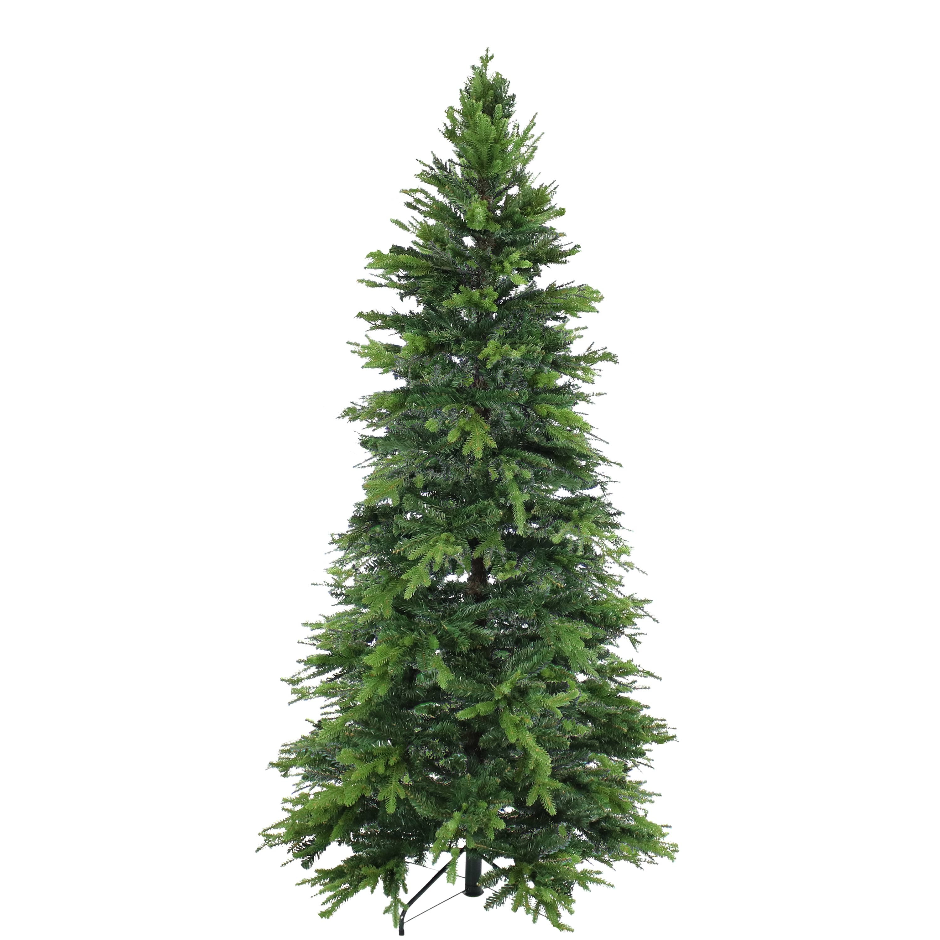 Sunnydaze - Slim and Stately Indoor Unlit Artificial Christmas Tree - 7 ft - Green