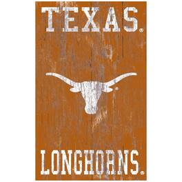 Fan Creations - Texas Longhorns 11'' x 19'' Heritage Distressed Logo Sign - Multicolor