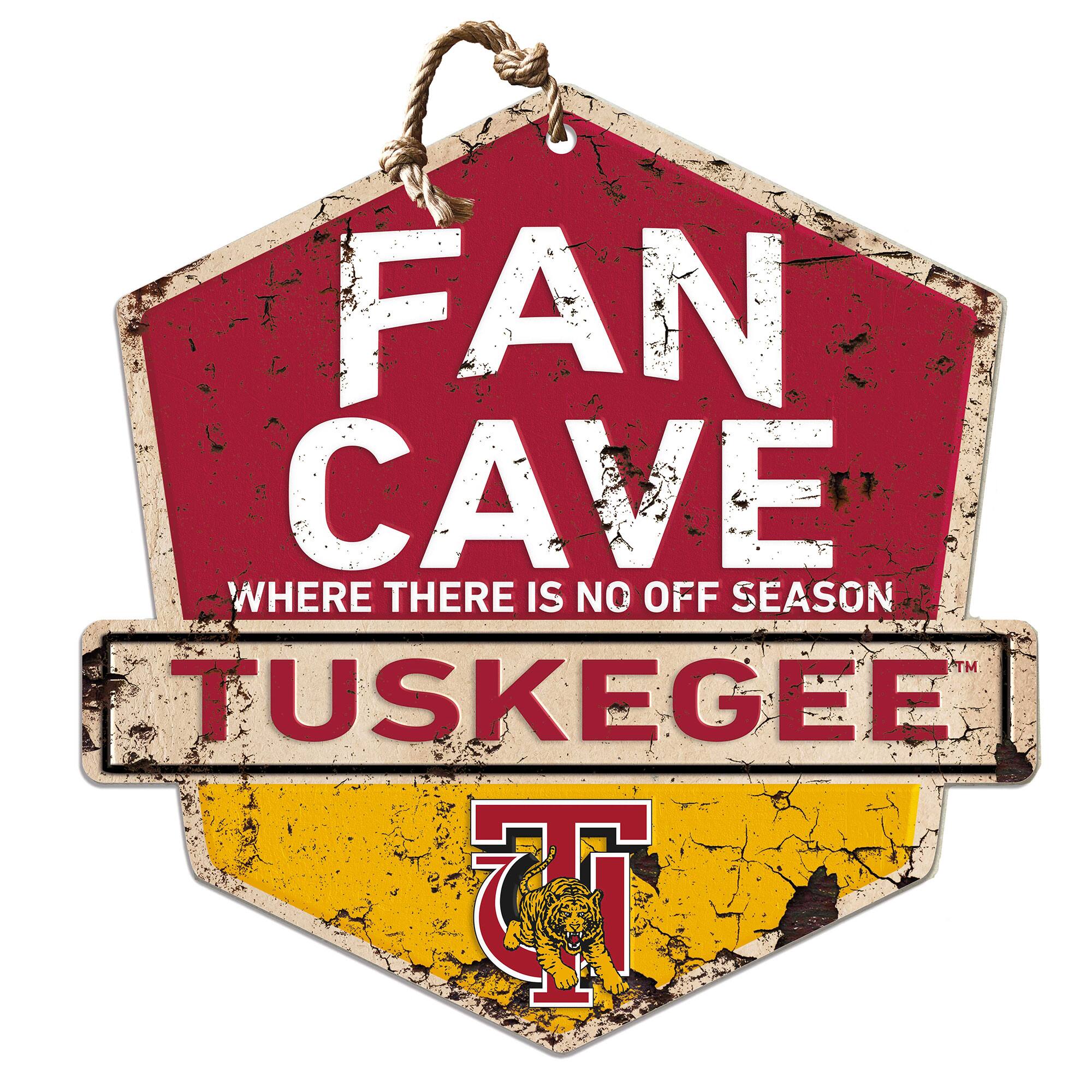 Tuskegee Golden Tigers Fan Cave Badge Sign