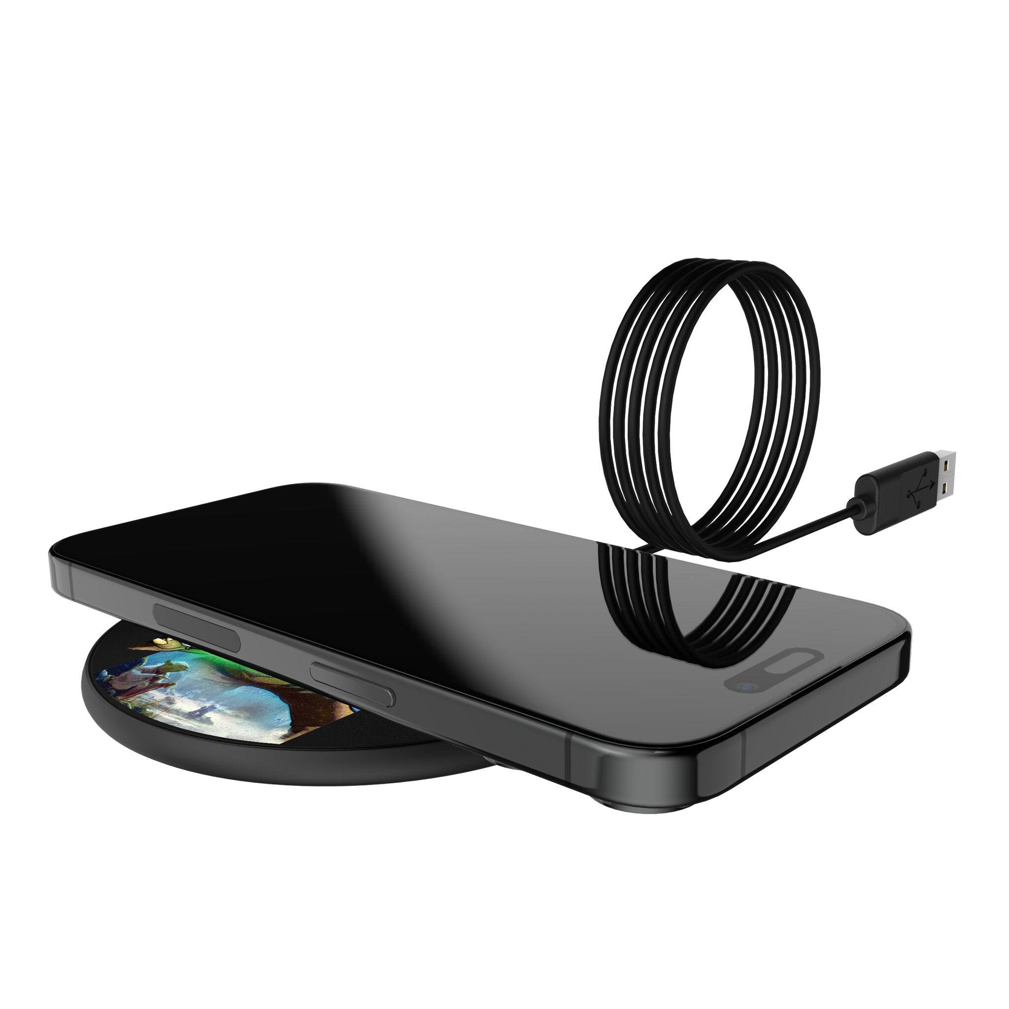 Alt View 1. Keyscaper - Star Wars: A New Hope Portrait Collage 15-Watt Wireless Charger - Yoda.