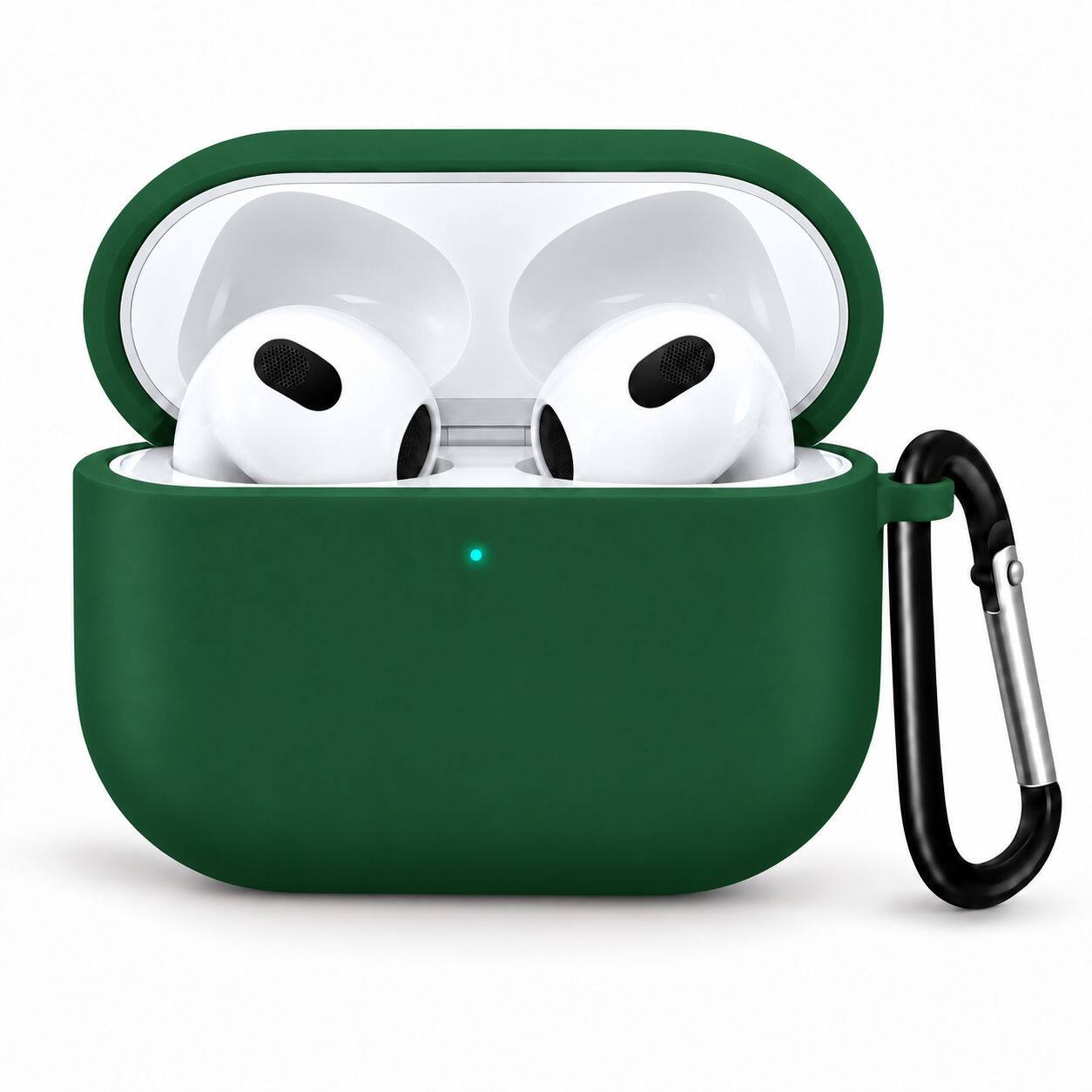 Front. Entronix - Entronix Soft-Touch Liquid Silicone Case for AirPods 3rd Generation - Green.