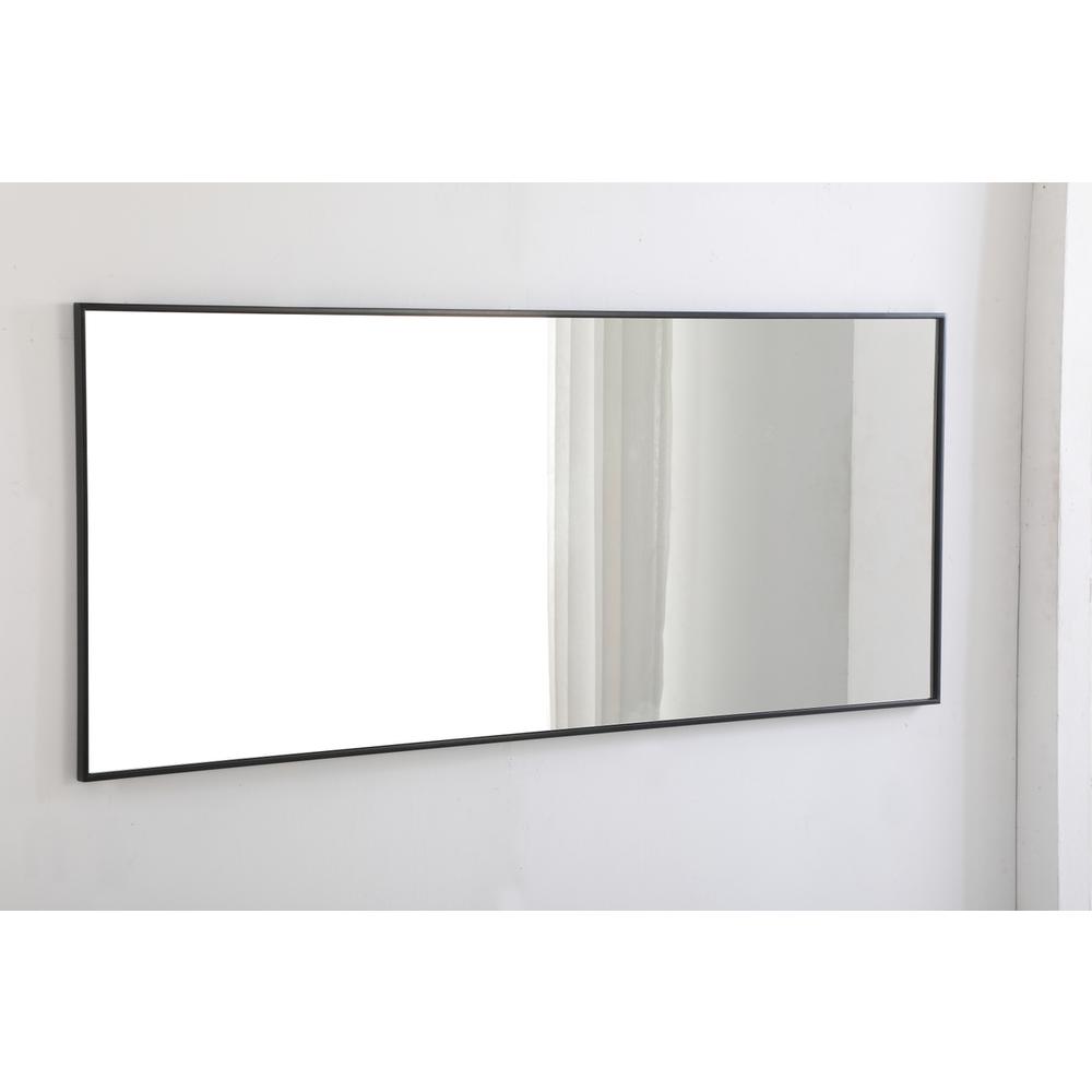 Alt View 10. Elegant Decor - Metal frame Rectangle Mirror 30 inch Black - Black.