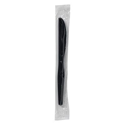Alt View 3. Dixie - Individually Wrapped Plastic Knife, Heavy-Weight, 1000/Carton - Black.