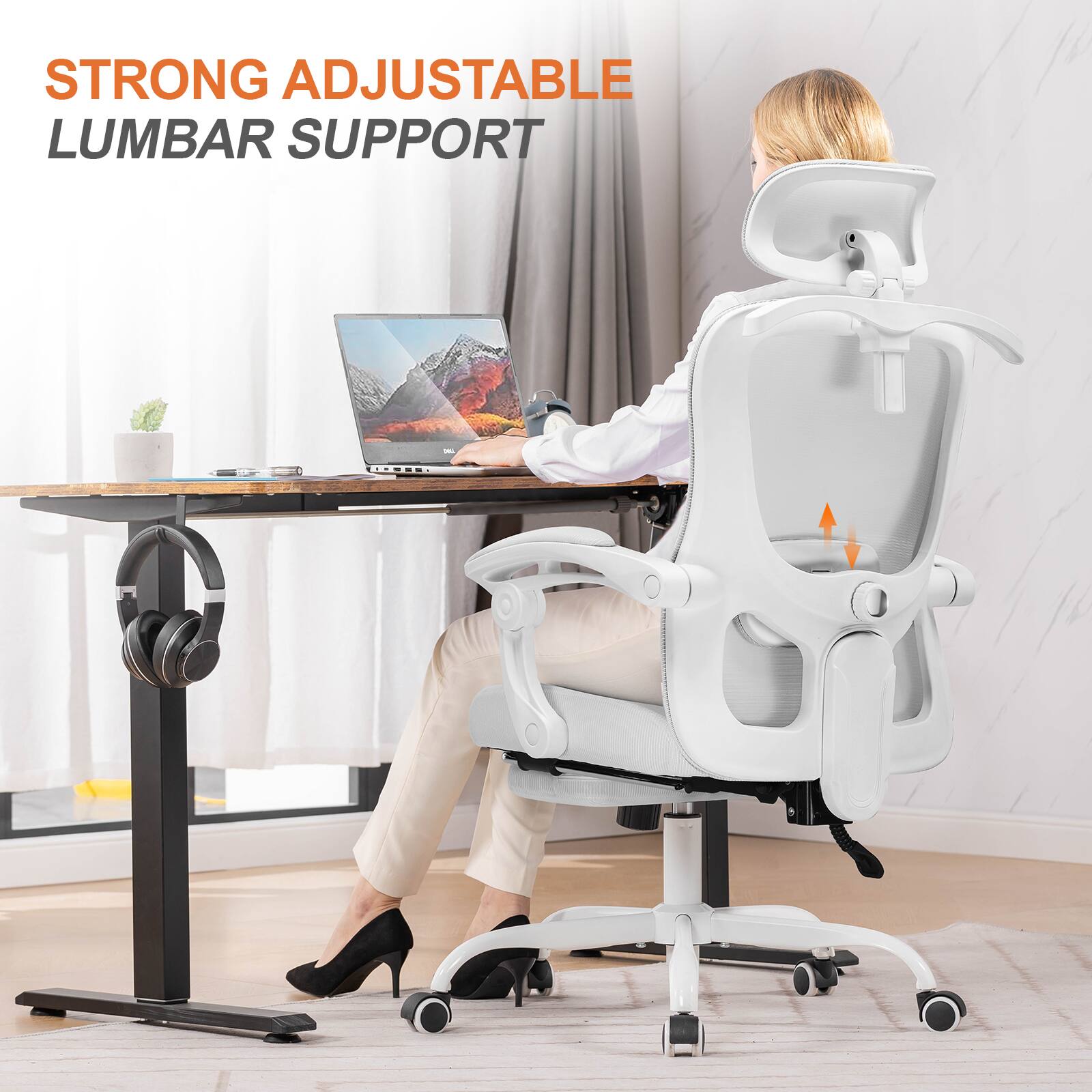 STRONG ADJUSTABLE LUMBAR SUPPORT