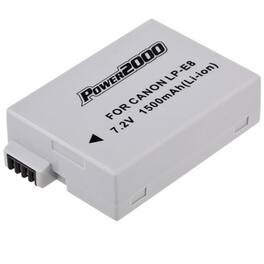 Power2000 - LP-E8 7.4V 1500mAh Li-Ion Battery for Canon EOS Rebel T2i/T3i/T4i