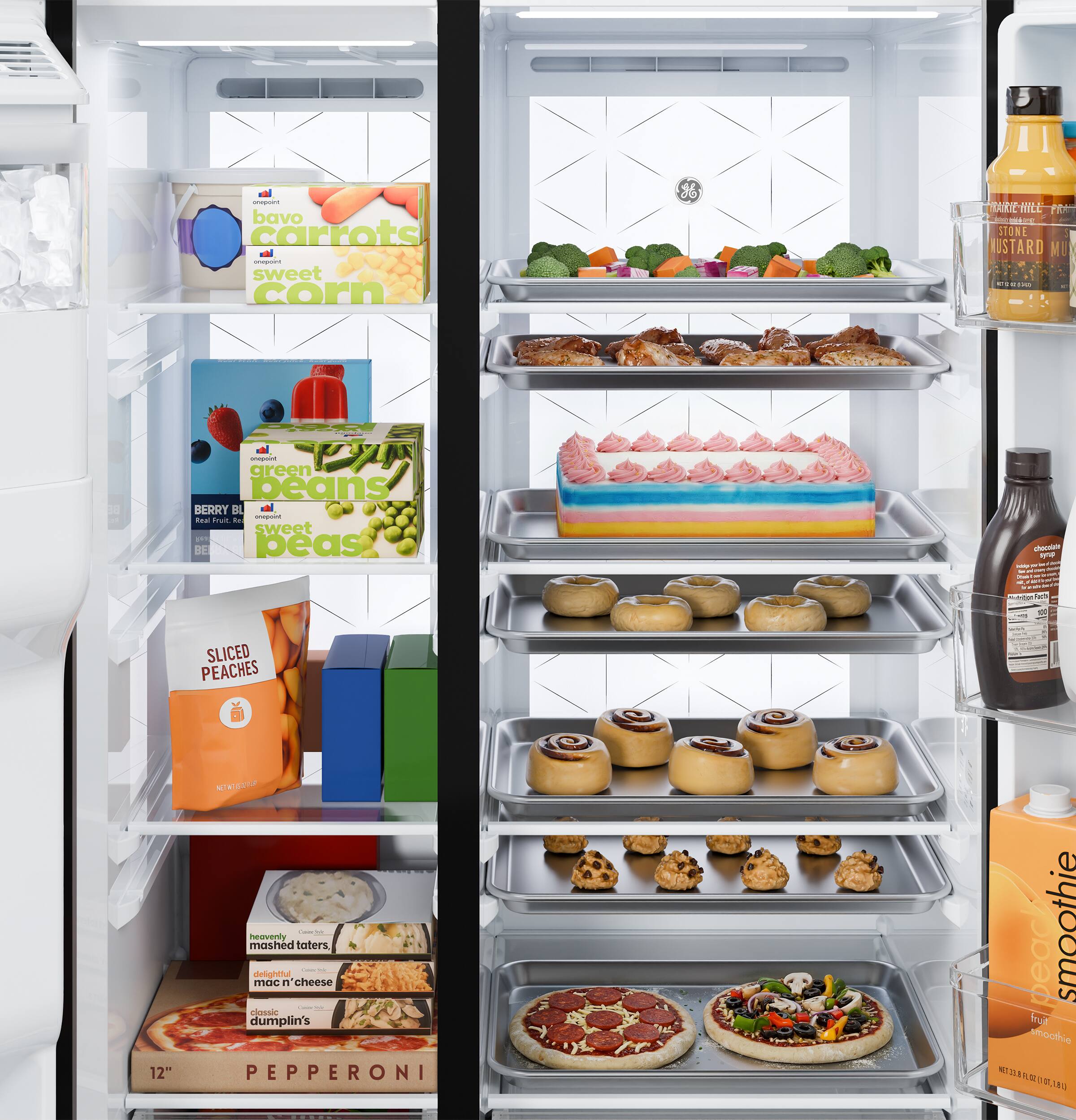 - bavo carrots
- sweet corn
- green beans
- BERRY BLEND
- sweet peas
- SLICED PEACHES
- heavenly mashed taters
- delightful mac 'n cheese
- classic dumplin's
- PEPPERONI
- smoothie
- smoothie
- STONE GROUND MUSTARD
- peach smoothie