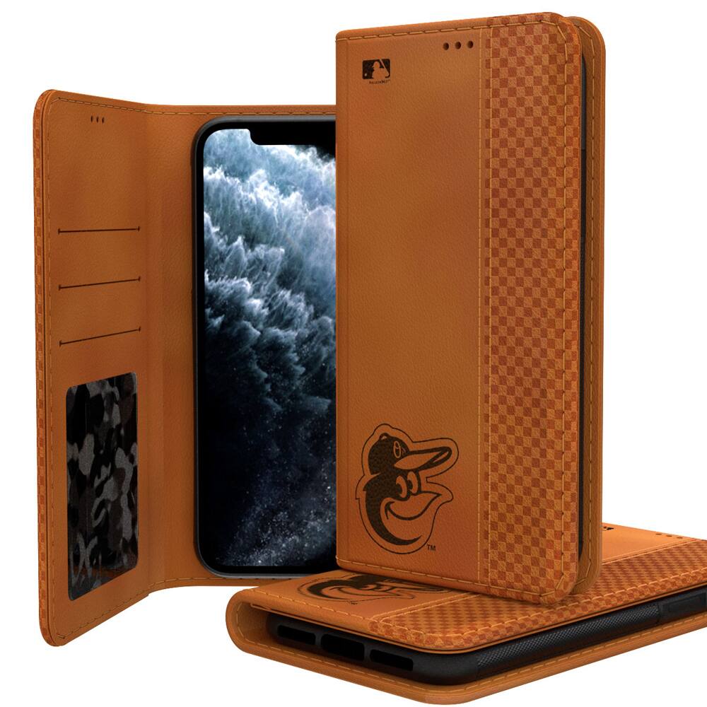 Alt View 1. Keyscaper - Baltimore Orioles iPhone Folio Case - 13 Pro - Multicolor.