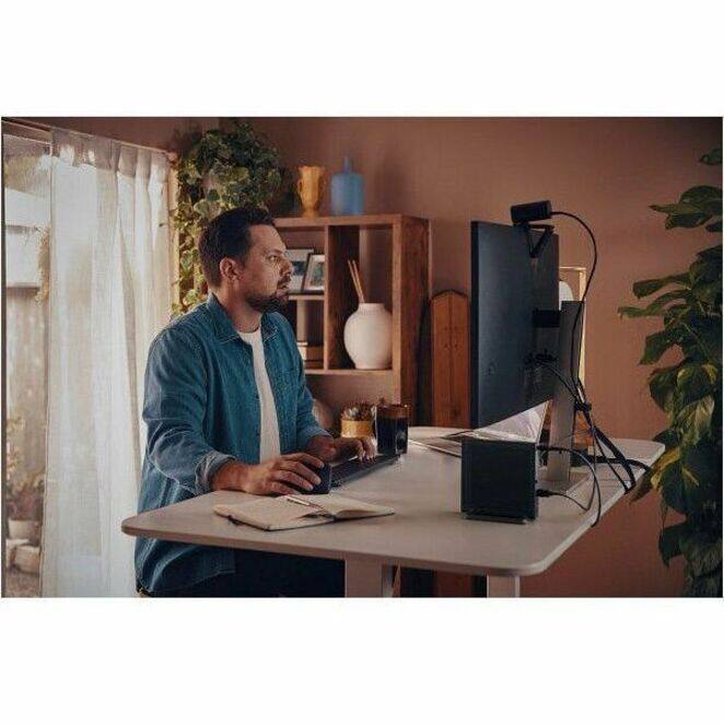 Alt View 8. HP - HP EliteDesk 8 G1a Desktop Computer - AMD Ryzen AI 7 350 - 64 GB - 1 TB SSD - Mini PC - Jack Black - AMD Chip - Windows - Black.