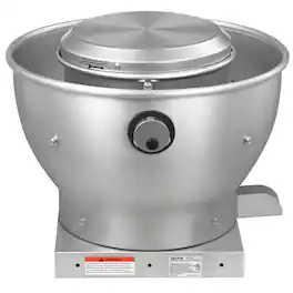 VEVOR - Commercial Kitchen Exhaust Fan,612 CFM Restaurant Canopy Hood Exhaust Fan, 0.25HP 180W Direct Drive Food Truck Hood Vent - Silver