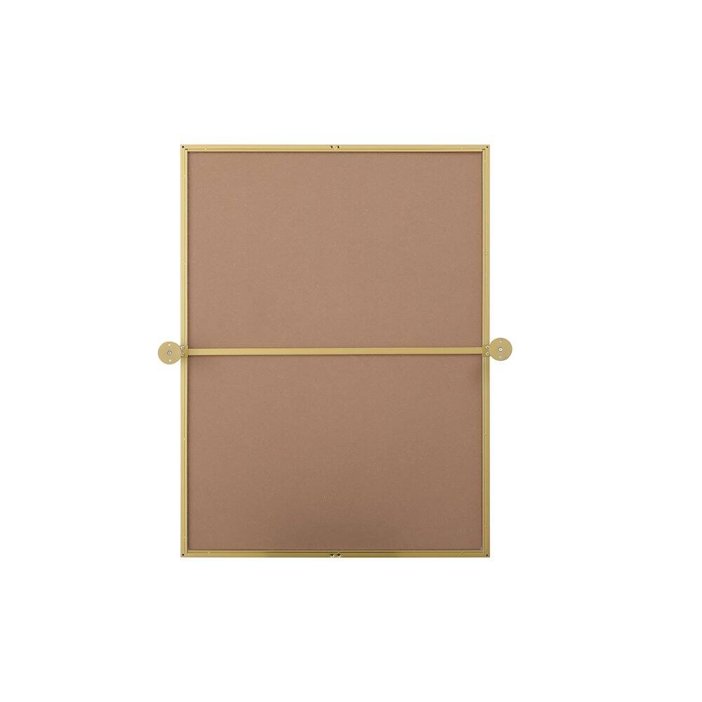 Angle. Elegant Kitchen and Bath - Amoura 27X36 Pivot Mirror In Brass - Brass.