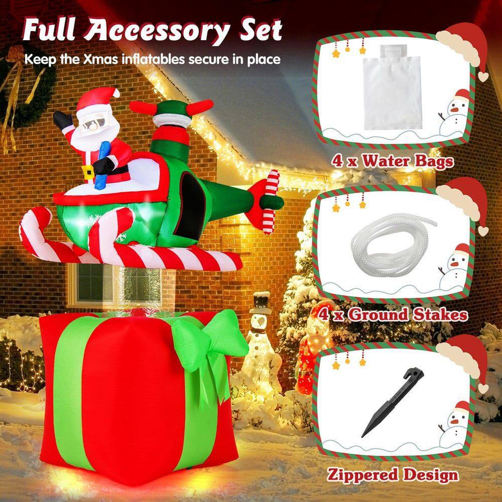 Full Accessory Set  
Keep the Xmas inflatables secure in place  

4 x Water Bags  
4 x Ground Stakes  
Zippered Design