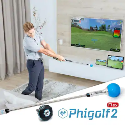 Phigolf 2 Flex Home Golf Game Simulator with Retractable Swing Phigolf 2 Flex Home Golf Game Simulator with Retractable Swing