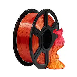 Flashforge - PLA Silk Rainbow 3D Printer Filament-1.75mm-1kg (2.2 lbs) Spool - Gold&Red