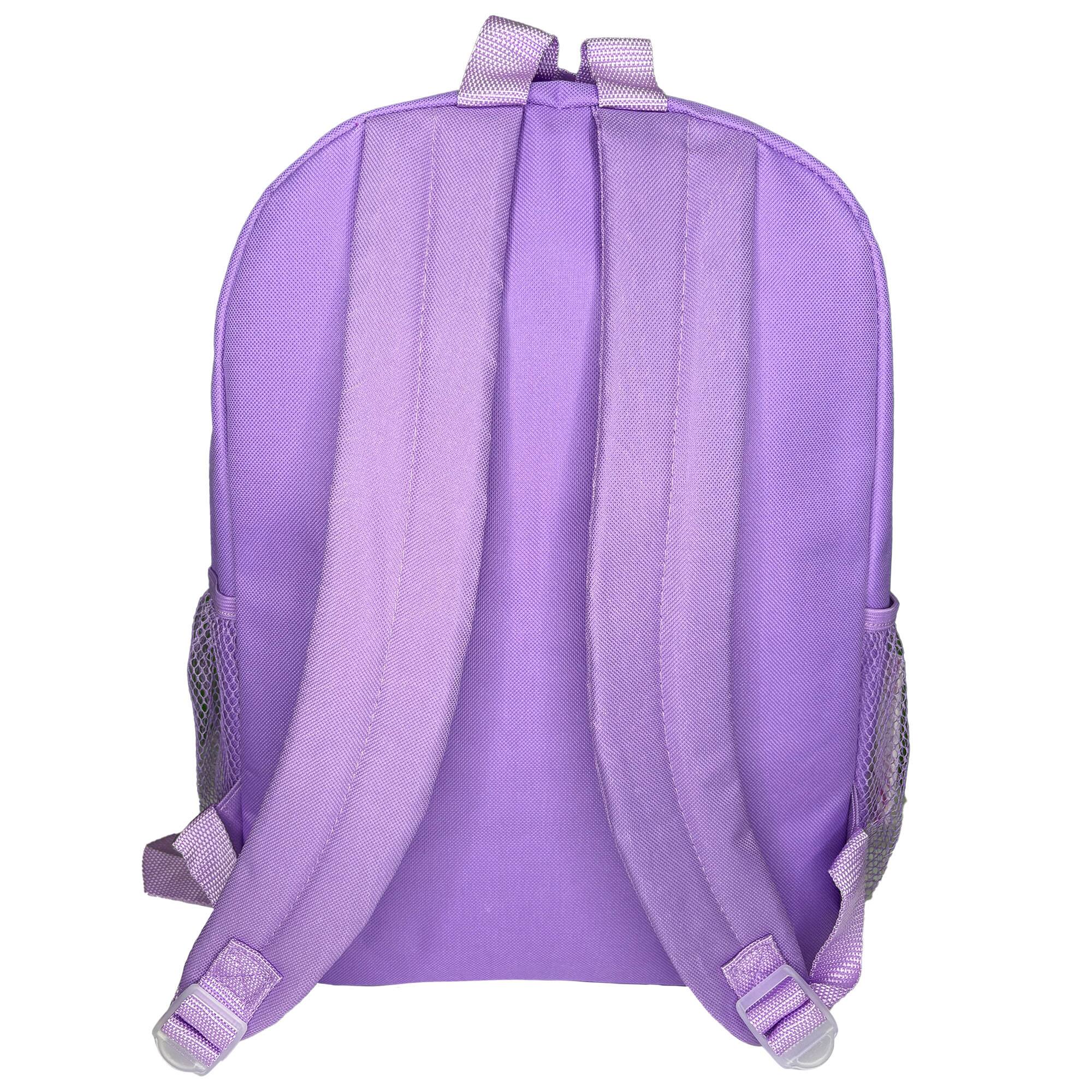 Alt View 4. UPD - Hello Kitty Kuromi 16" Purple School Backpack and Rectangular Lunch Bag Attached - Multicolored.