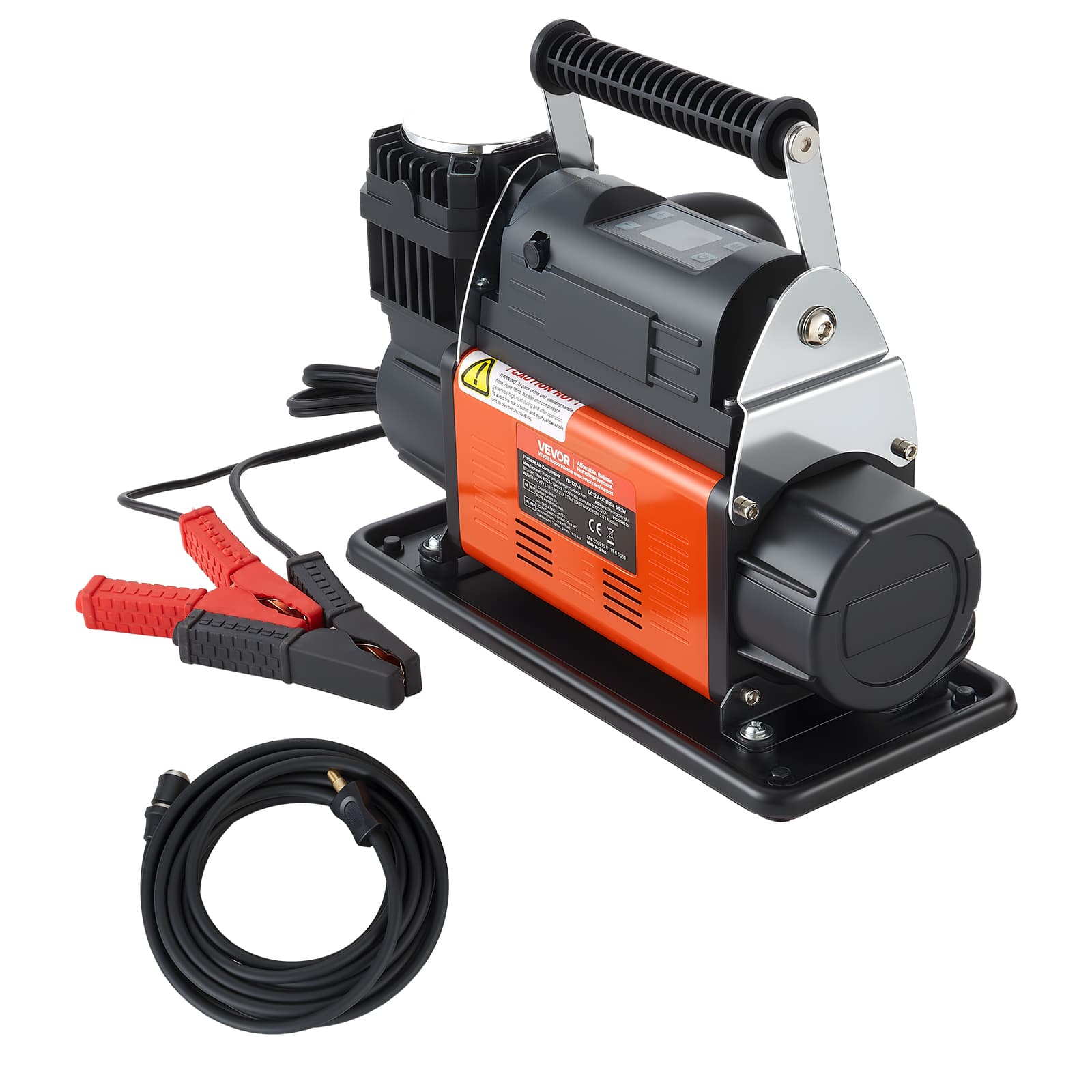 VEVOR - 12V Heavy Duty Air Compressor,Auto-Stop Portable Tire Inflator with LCD Digital Display,7.14 CFM 150PSI Offroad Air Pump - Orange;Black price history on PriceWatchPro