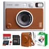 Fujifilm - Instax Mini EVO Instant Film Camera with 20 Films + 32GB Card - Brown