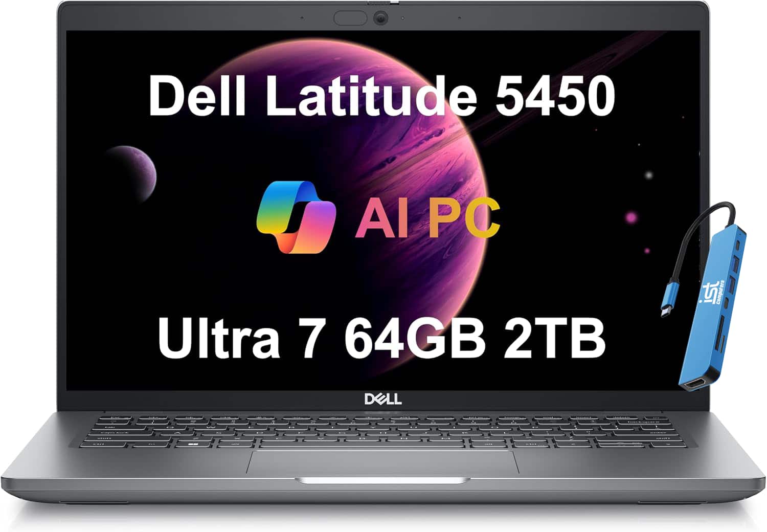 Dell - Upgraded - Latitude 5450 14" FHD business Laptop - Intel Core Ultra 7 with 64GB RAM - 2TB SSD - Thunderbolt 4 - Win 11 Pro - Titans Gray