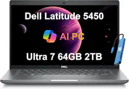 Dell - Upgraded - Latitude 5450 14" FHD business Laptop - Intel Core Ultra 7 with 64GB RAM - 2TB SSD - Thunderbolt 4 - Win 11 Pro - Titans Gray