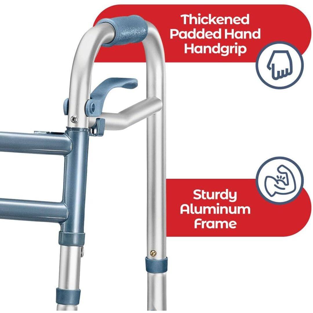 Thickened Padded Hand Handgrip  
Sturdy Aluminum Frame