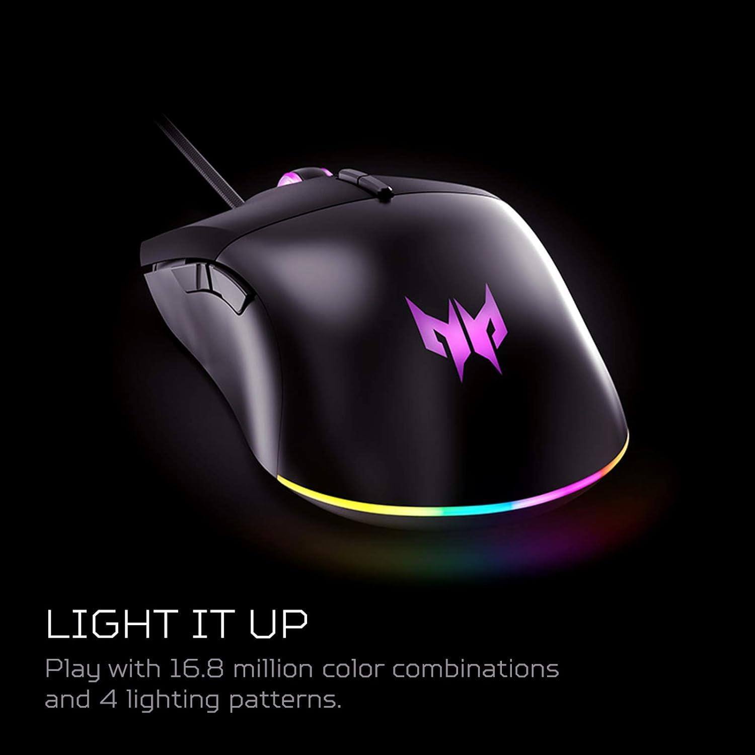 LIGHT IT UP  
Play with 16.8 million color combinations and 4 lighting patterns.