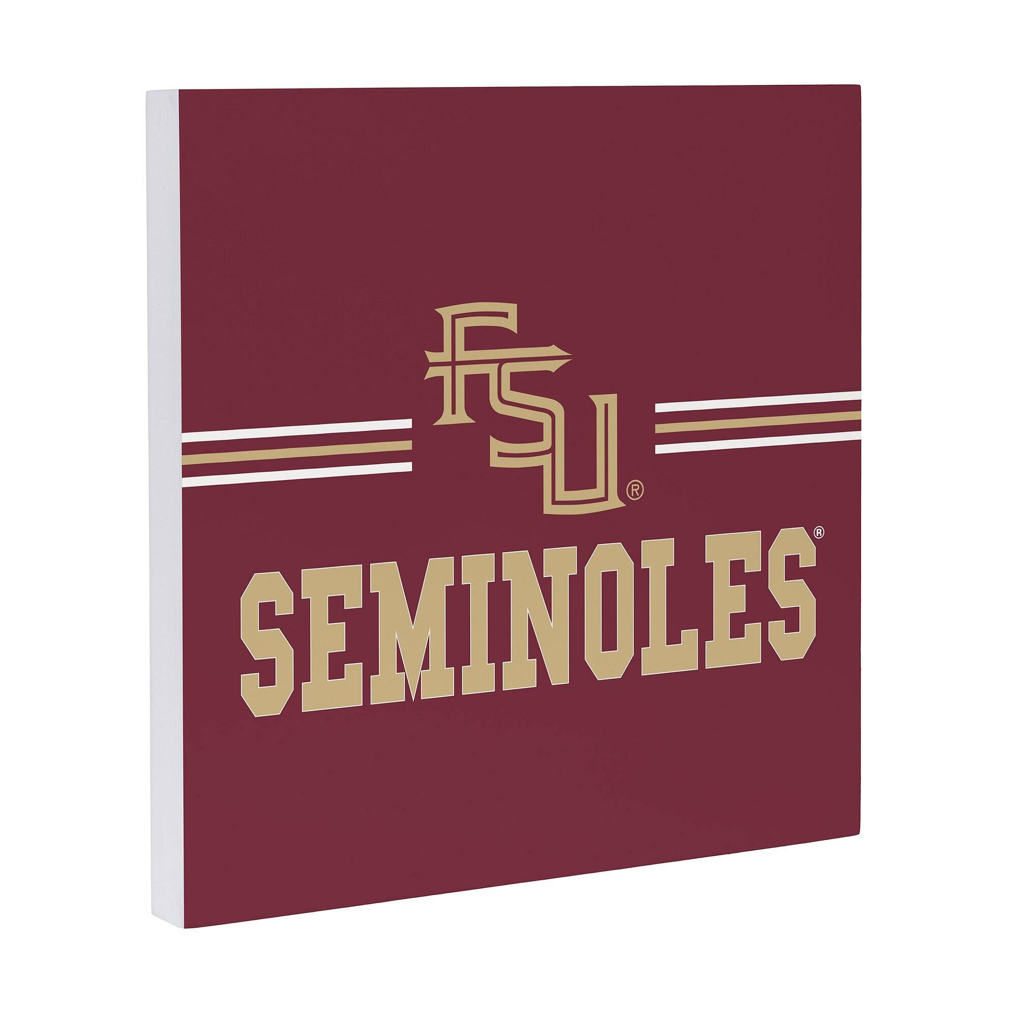Alt View 1. Evergreen Enterprises - Florida State Seminoles 12" x 12" Wood Wall Sign - Multicolor.