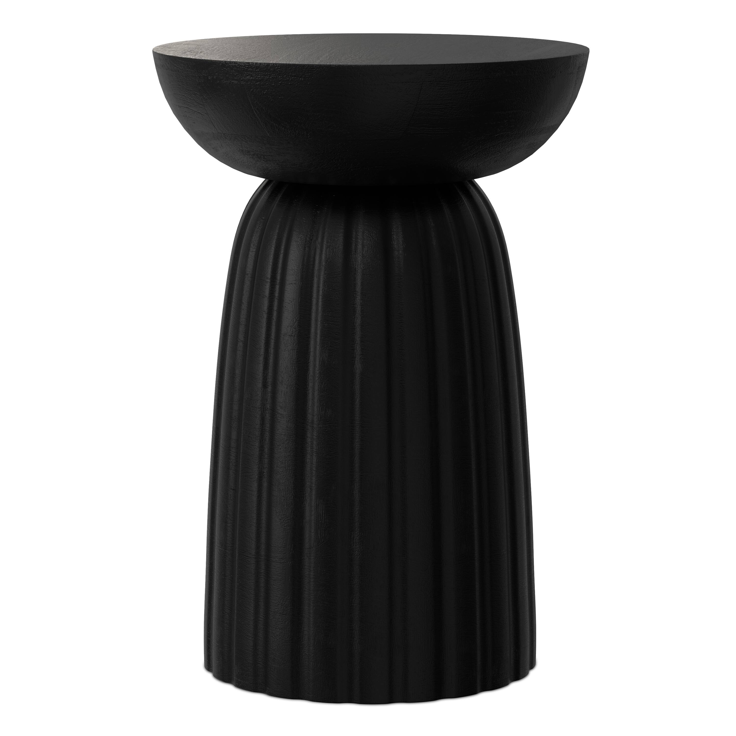 Alt View 2. Simpli Home - Boyd 13 inch Stripe Accent Table - Black.