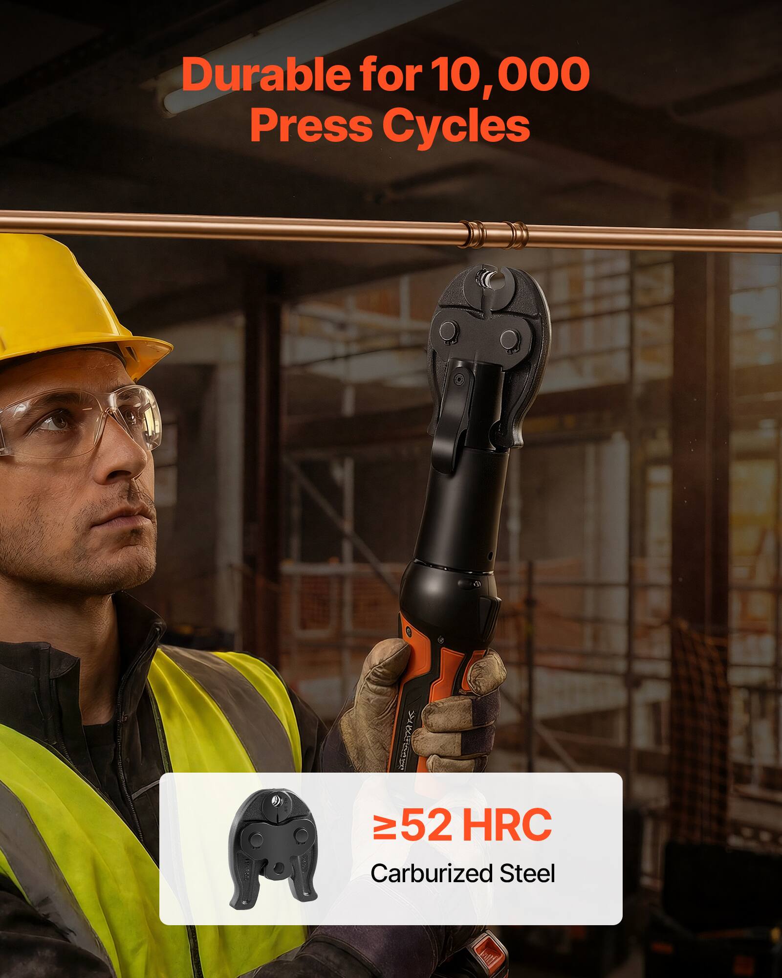 Durable for 10,000 Press Cycles

≥52 HRC Carburized Steel