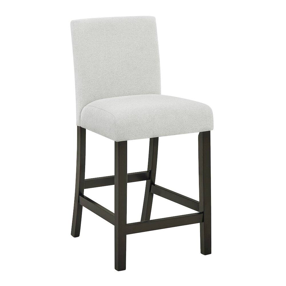 Alt View 2. New Classic Furniture - Carissa Wood Counter Chair in Stone (Set of 2) - Espresso/Gray.