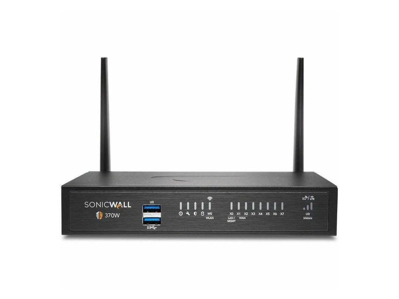SONICWALL 370W

U0
WLAN
LAN/WAN
X1 X2 X3 X4 X5 X6 X7
WWAN
MGT
