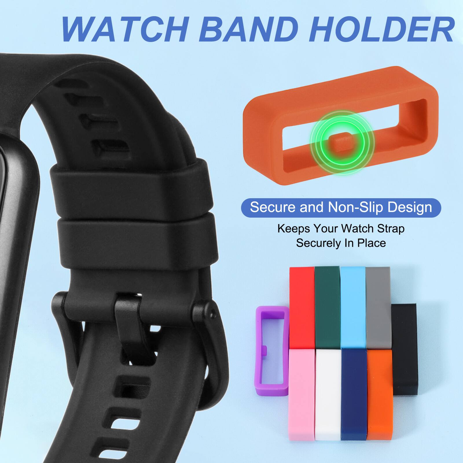 WATCH BAND HOLDER

Secure and Non-Slip Design
Keeps Your Watch Strap Securely In Place