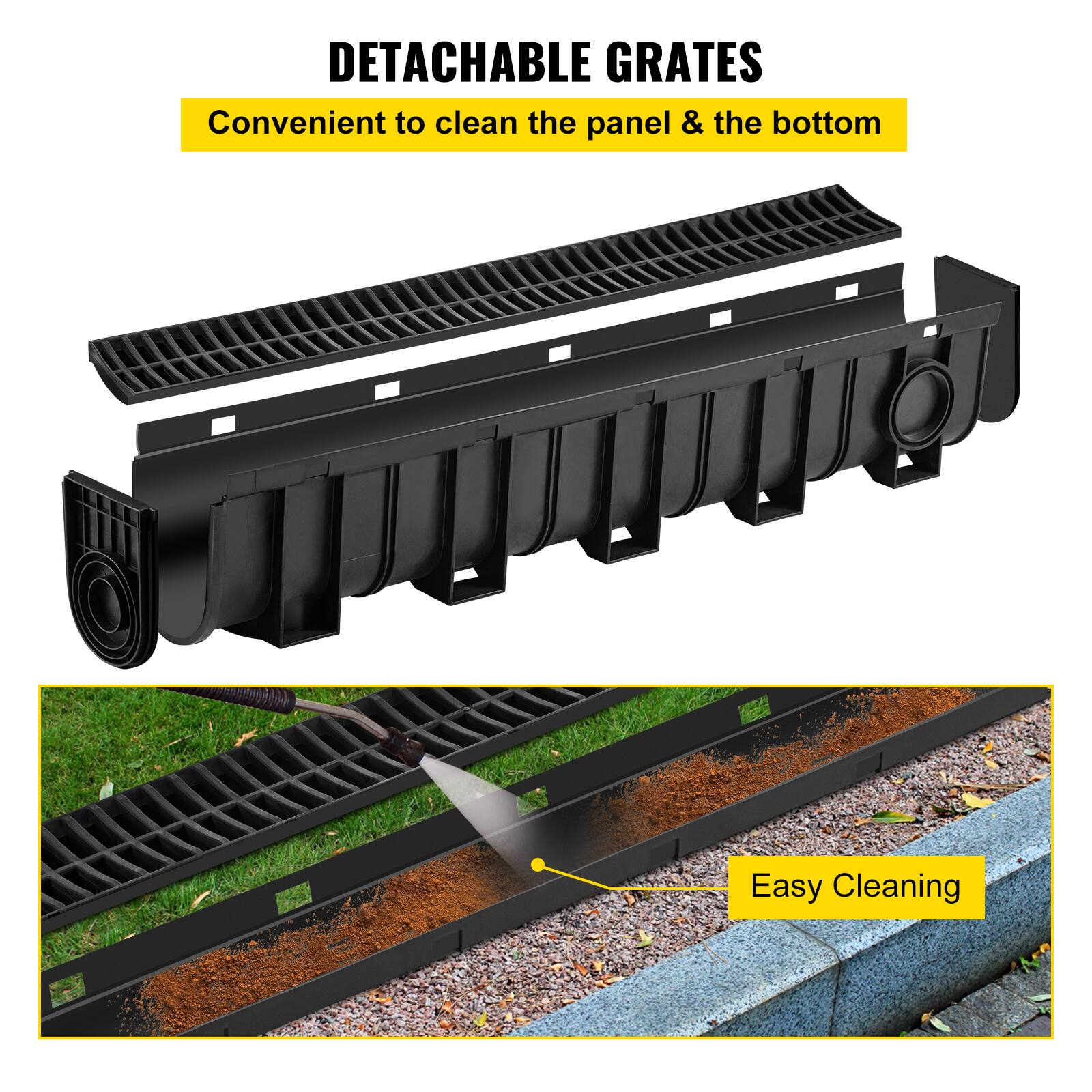 DETACHABLE GRATES  
Convenient to clean the panel & the bottom  
Easy Cleaning
