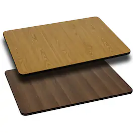 Emma + Oliver - 30"x60" Rectangular Table Top with Reversible Laminate Top - Natural/Walnut