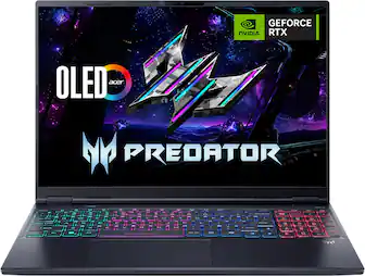 Acer - Predator Neo Gaming Laptop - 16" OLED -Intel Core Ultra 9 Series 2 2026 2.5k - RTX 5070 Ti - 16GB Memory - 1TB Storage - Obsidian Black