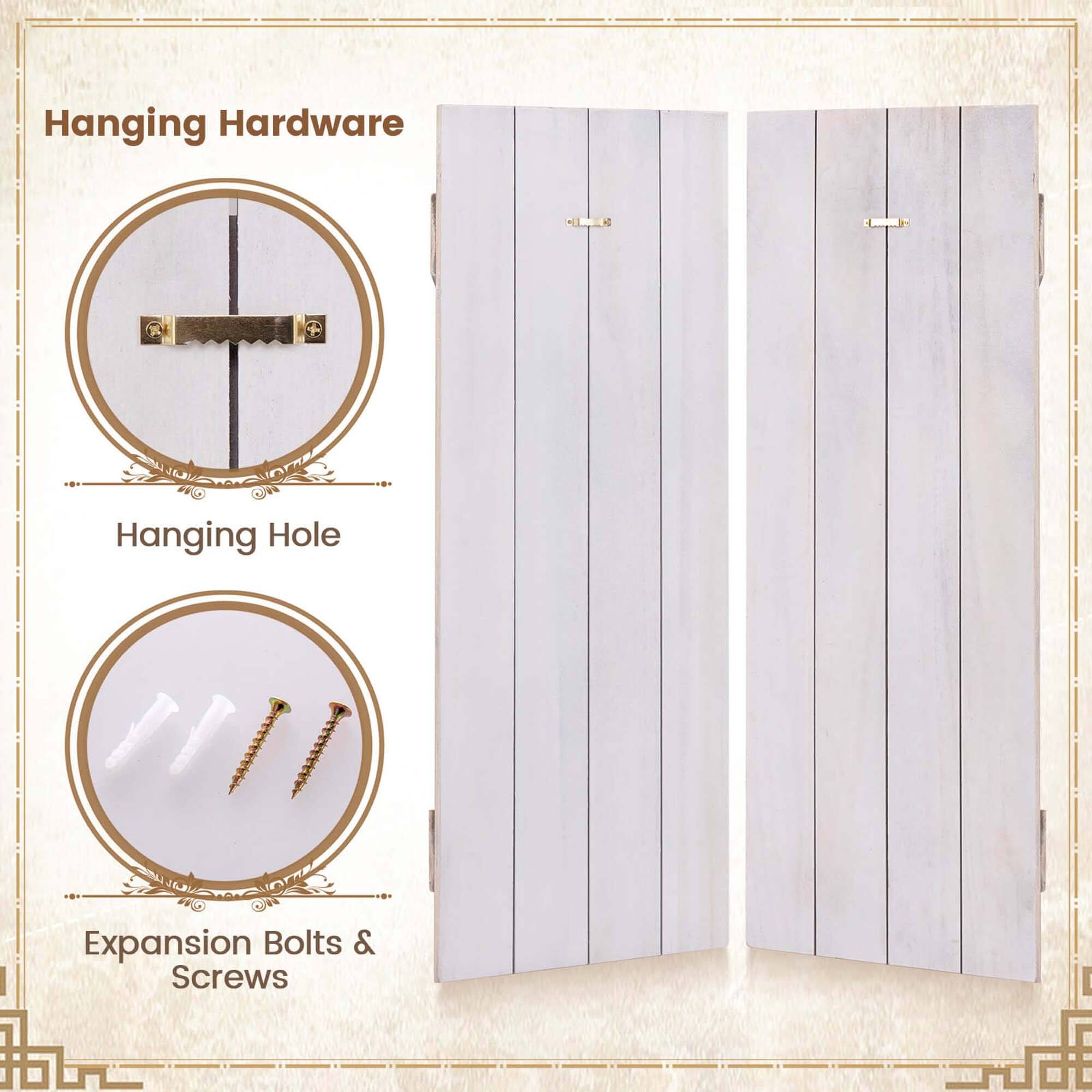 Hanging Hardware

Hanging Hole

Expansion Bolts & Screws