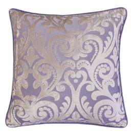 LuXeo - Liana Cut Square Velvet Pillow Cover & Insert - PURPLE