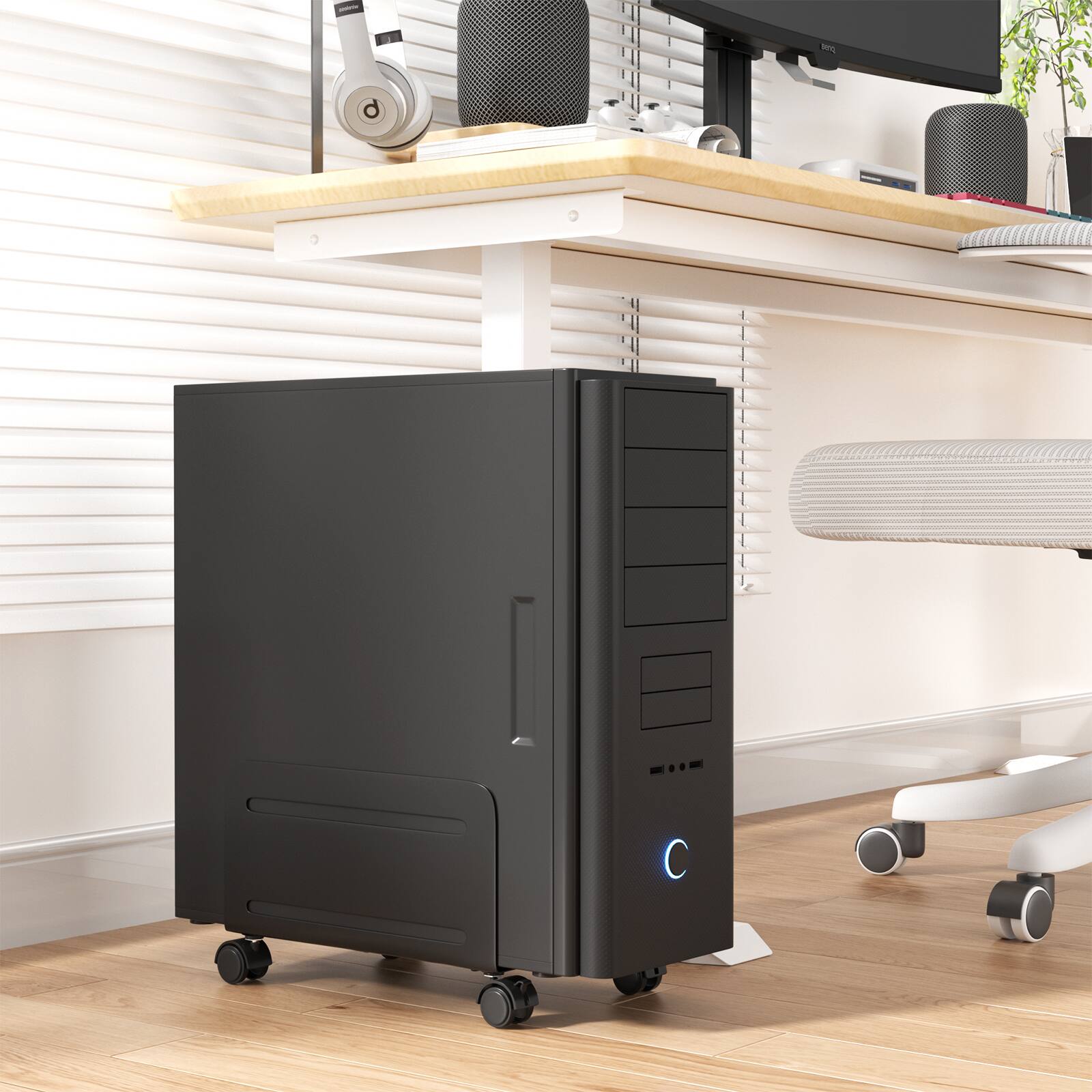 Alt View 7. AGPtek - CPU Stand with Wheels - Black.